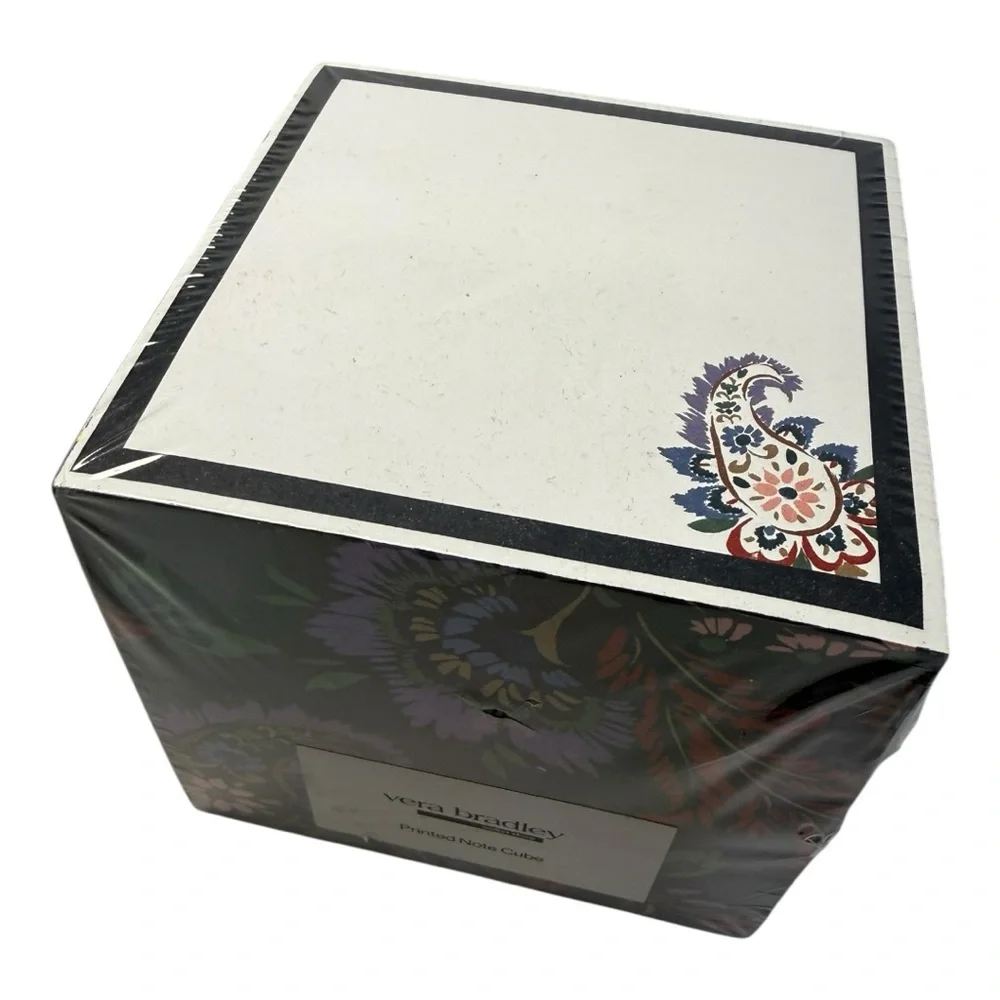 Vera Bradley Venetian Paisley Printed Note Cube – 550 Sheets – NEW
